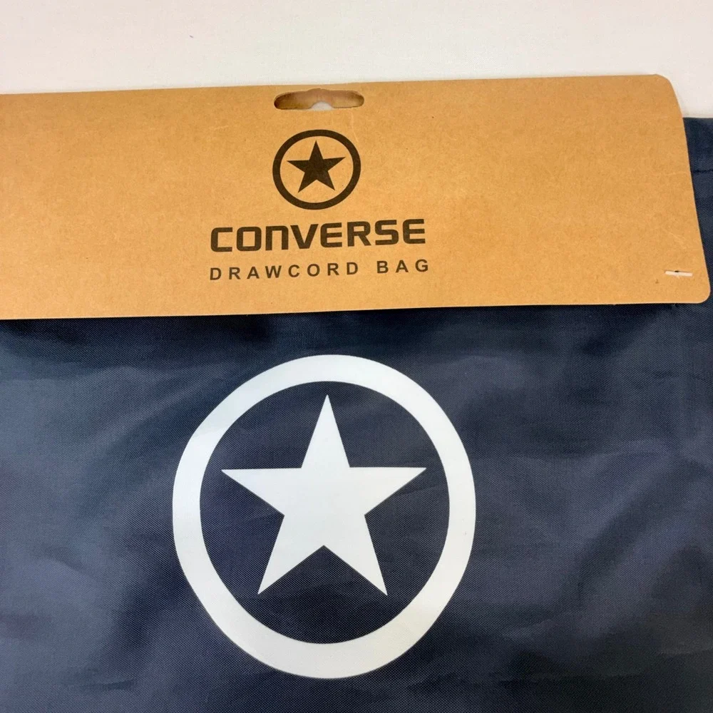 Converse‎ All Star Drawcord Bag Navy Blue Cinch Sack Gym Backpack New With Tags